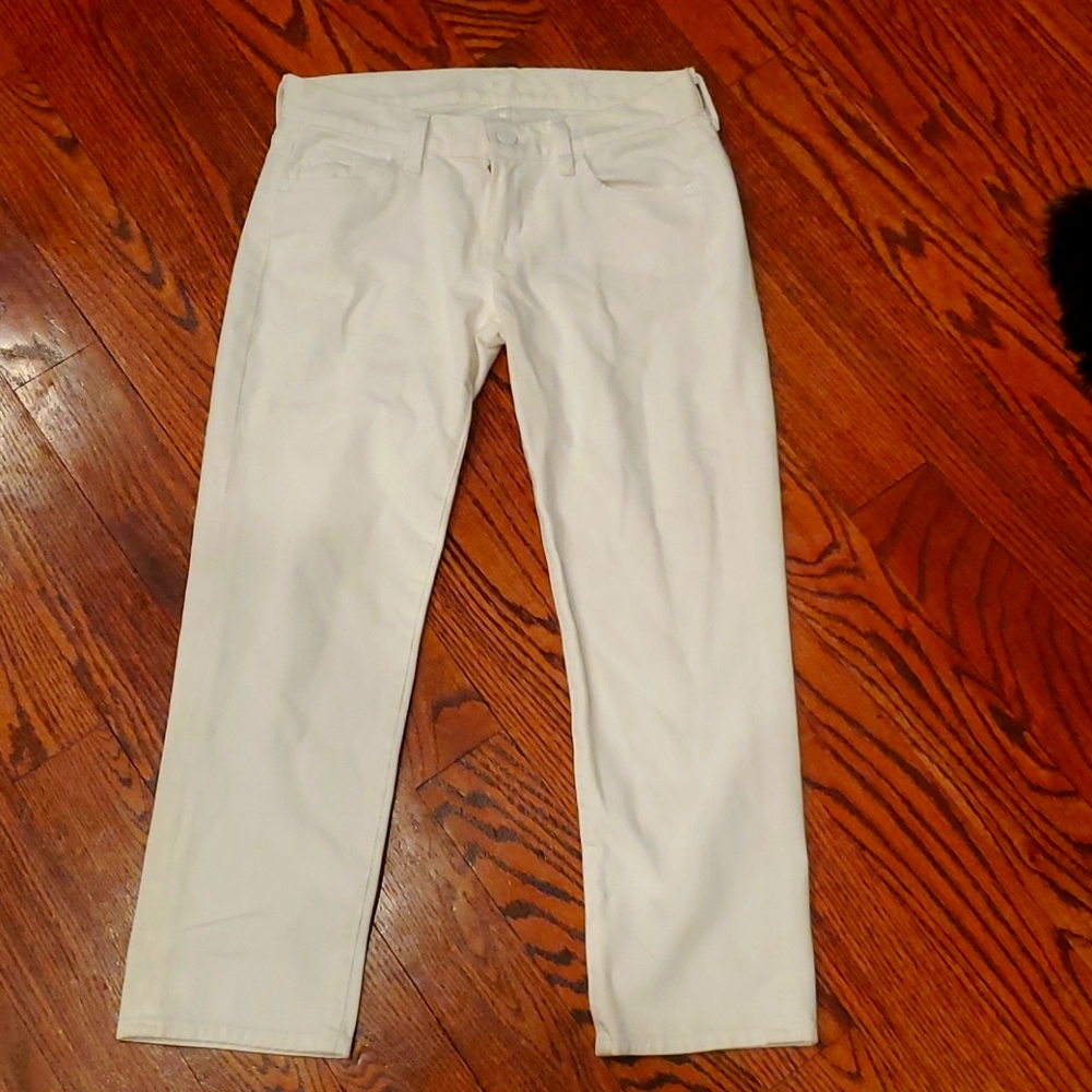 7 For All Mankind White Jeans, Sz 24